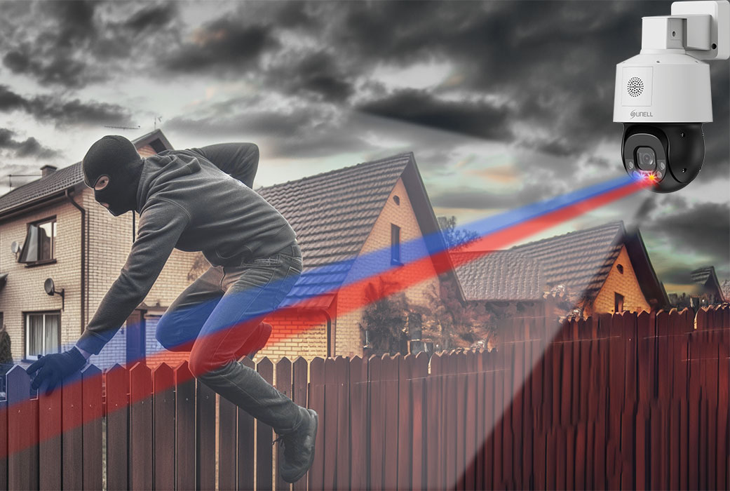 Красно-синее световое сдерживание